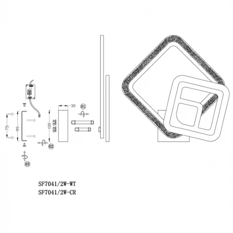 Бра Seven Fires Nettuno SF7041/2W-CR
