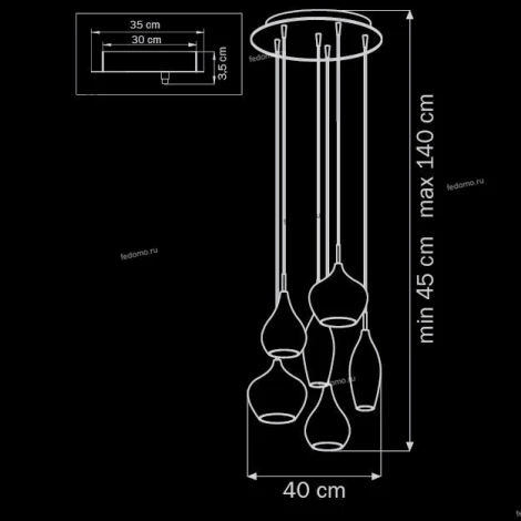 Подвесной светильник Lightstar Pentola 803067 (220V, на проводе)