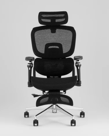 Кресло офисное TopChairs Prodigy с оттоманкой черный УТ000041699