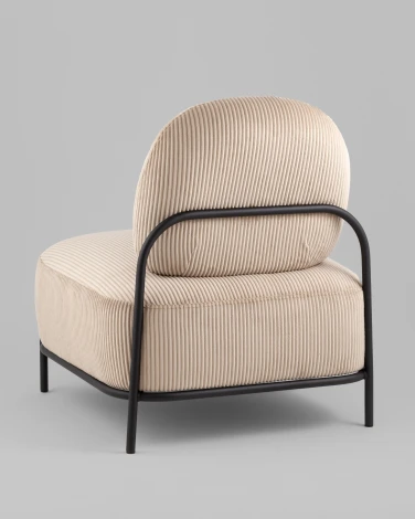 Кресло Стоун велюр рельефный бежевый Stool Group арт.УТ000039988