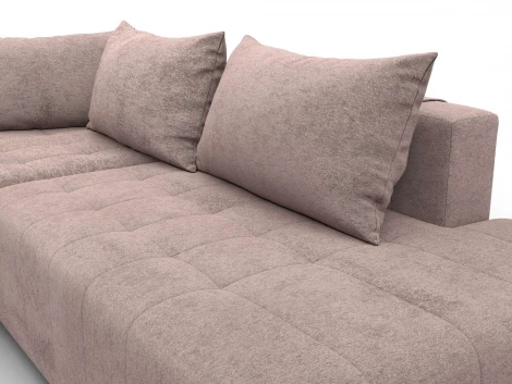 Диван угловой Лига-103 НПБ угол левый (ДСП,Брус,Фанера,Велюр/Бежевый) Лига Диванов 134805L