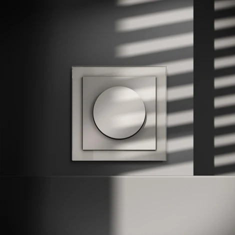 Диммер поворотно-нажимной 600 Вт (кашемир) Voltum S70 VLS070303