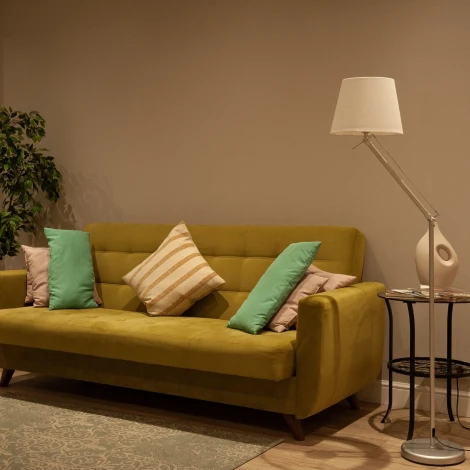 Торшер напольный под лампу Е27, 60W, с регулировкой наклона, Серебристый/Белый Uniel UML-T500 E27 SILVER/WHITE