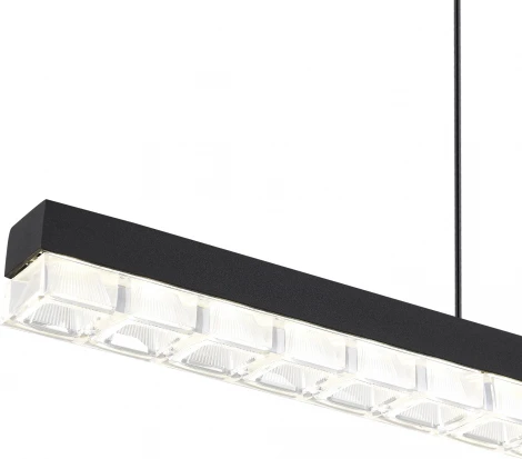 Подвесной линейный светильник ST Luce SL1018 SL1018.423.01 черный/прозрачный LED 1*32W 4000K (220V, на тросе)