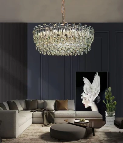 Подвесная люстра Fluorite Constancia FL1063-22P (220V, хрусталь, на цепи)