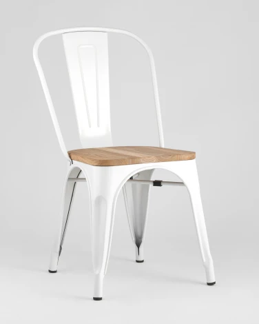 Стул Stool Group TOLIX WOOD белый глянцевый УТ000001859