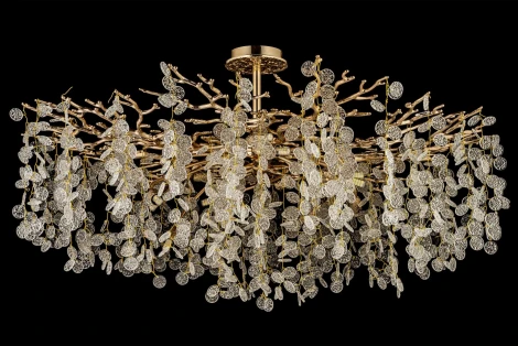 Потолочная люстра на штанге Dio D`arte Tavenna Gold Tavenna H 1.3.100.102 G (220V, хрусталь)