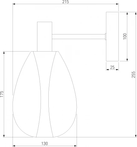 Бра Eurosvet Magma 60175/1 латунь (220V)
