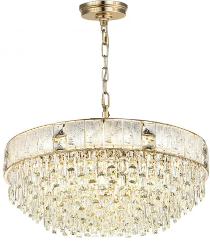 Подвесная люстра Odeon Light Fiesta 5070/21 золото/прозрачный/матовый/металл/хрусталь/стекло E14 21*40W (220V, на цепи)