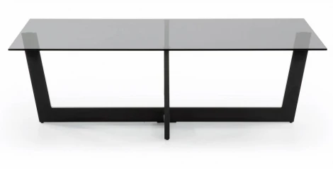 Журнальный стол La Forma (ex Julia Grup) Plam (Черный,Прозрачный,Серый/ Металл,Стекло,Сталь)