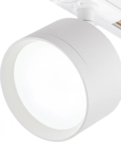 Трековый светильник однофазный Escada 20005 1x15Вт GX53, металл, белый матовый (220V, круглые)