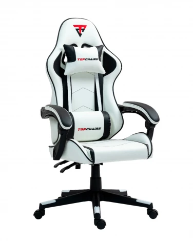 Кресло спортивное TopChairs Shadow бело-черный арт.УТ000039462