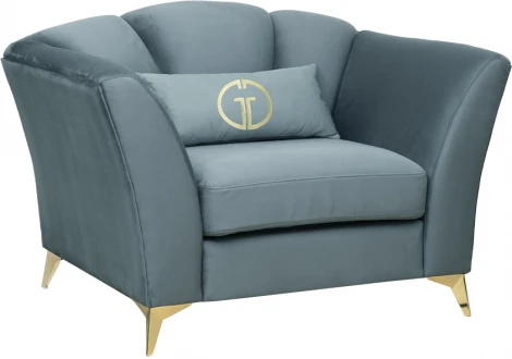 Кресло Annette велюр бирюзовый Colt1004 130*100*92см Garda Decor арт.ANNETTE-К-2K-Colt1004