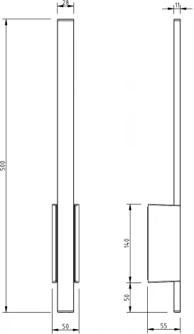 Уличный настенный светильник Escada 30009 30009W/01 LED*9W IP54 Black 30009W/01LED