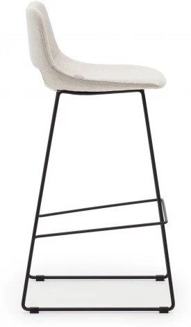 Zahara Барный стул бежевый с черными стальными ножками 76 см La Forma (ex Julia Grup) арт.148498