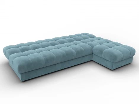 Диван угловой Лига-116 НПБ угол правый (ДСП,ЛДСП,Велюр/Бирюзовый) Лига Диванов 136952