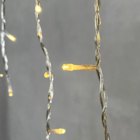 Гирлянда Бахрома 3,1 x 0,5 м тепло-белая 24В, 150 LED, провод прозрачный  ПВХ, IP54 Laitcom PIL150-10-1WW