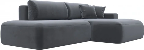 Диван угловой Лига-036 НПБ Модерн правый угол (Серый/Велюр) Лига Диванов арт.121412