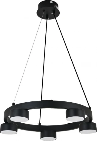 Подвесной светильник Escada Segment 1180/5S 5x12Вт GX53, металл, черный (220V, на тросе)