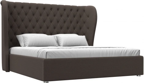 Кровать интерьерная Далия 180 (Коричневый/Рогожка) Лига Диванов арт.123077