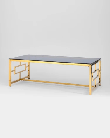 Журнальный стол Stool Group 120*60 БРУКЛИН золото стекло smoke УТ000001494