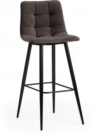 Стул барный CHILLY (mod.7095б) / 1 шт. в упаковке (Ткань,Металл /Темно-серый,Черный)
