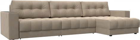 Диван угловой с декором Лига-049 НПБ Лонг Лига Диванов (Велюр) арт.128294