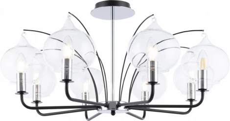 Потолочная люстра на штанге Arte Milano Napoli-321007 321007/8 BK.CR (220V)