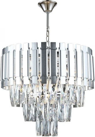 Подвесная люстра каскадная Reluce 02184-0.4-05 CH (220V, хрусталь, на цепи)