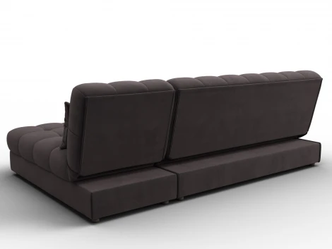 Диван угловой Лига-116 НПБ угол правый (ДСП,ЛДСП,Велюр/Коричневый) Лига Диванов 136955