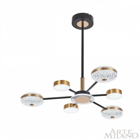 Потолочная люстра на штанге Arte Milano 272069/6 BK/GD (LED, 220V)
