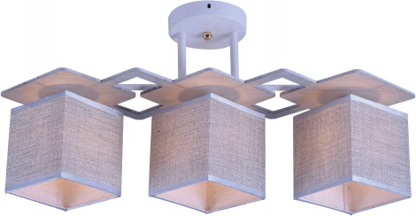 Люстра потолочная на штанге Oliver 651/3P E27*60W White/Grey