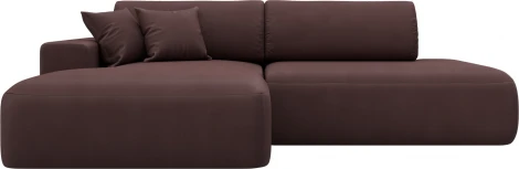 Диван угловой Лига-036 НПБ Модерн левый угол Лига Диванов (Замша) арт.127779L