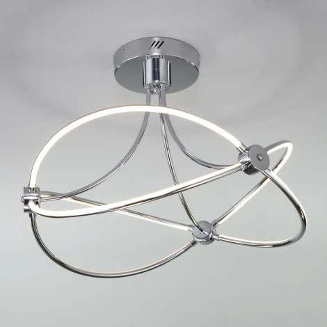 Потолочная люстра Wi-Fi Eurosvet 90246/6 хром (LED, 220V, управление смартфоном, голосовое управление, умный дом - Minimir Home)