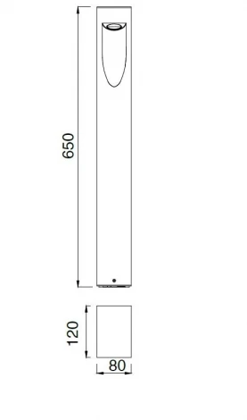 Наземный светильник светодиодный Oasis Light BRISBANE LED W2160А-650-4К Bl (220V, IP54)