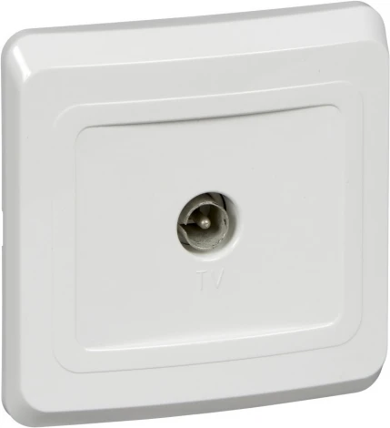 ТВ-розетка встраиваемая оконечная (белый) Systeme Electric Etude TVC-002b