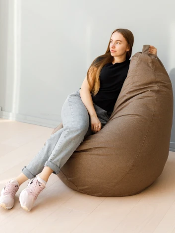 Кресло мешок Dreambag Груша Светло-Коричневая Рогожка (3XL, Классический) 5025841
