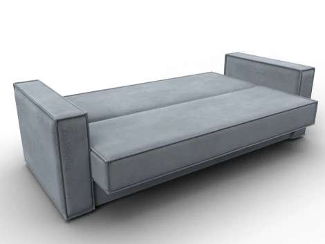 Диван-книжка Куба (ДСП,ЛДСП/Пластик/Велюр/Серый) Лига Диванов 127457