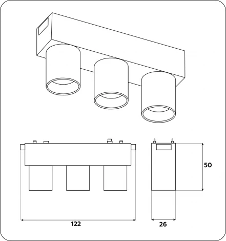 Трековый светильник магнитный светодиодный Ambrella TRACK SYSTEM GV1503 (48V)