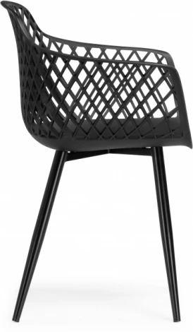 Пластиковый стул Woodville Rikon black / wood арт.15827