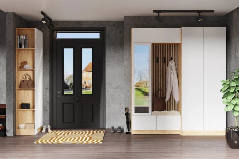 Мини-Прихожая ТЭКС Руэлла, Дуб крафт золотой, Белый