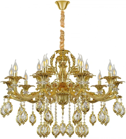 Подвесная люстра AM Group CLEOPATRA CLEOPATRA SP10+5 GAB (220V, на цепи, подсвечник, свеча)