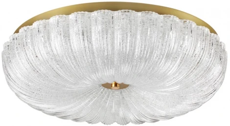 Потолочный светильник круглый Sonex Tesoro 7719/60L металл/стекло/прозрачный/золотой LED 60Вт 3000-6500K D500 IP20 пульт ДУ (220V, круглые)