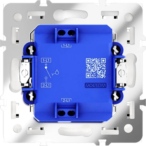 Выключатель с самовозвратом одноклавишный (белый матовый) Voltum S70 VLS010602
