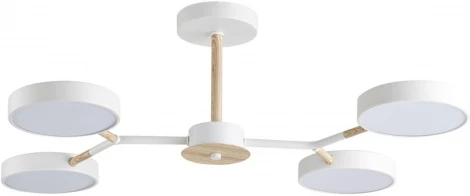 Потолочная люстра на штанге Lumion Brad 5652/72CL 063 белый, дерево LED 72W 3000-6000K 3253Лм 220V