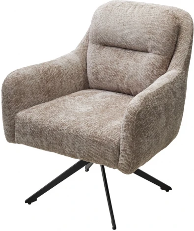 Кресло поворотное M-City SHADE 360 град., ткань HAGA30, цвет светло-бежевый / черный каркас