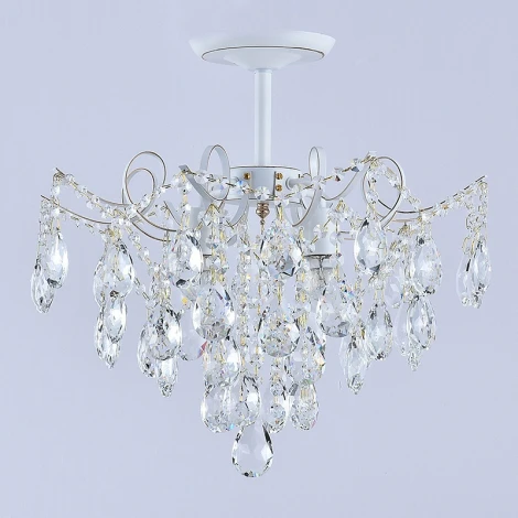 Потолочная люстра хрустальная на штанге Reluce 04058-0.3-04 WH+GOLD PN (220V)