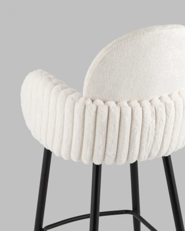Стул полубарный Wave Stripes букле белый Stool Group арт.УТ000039363
