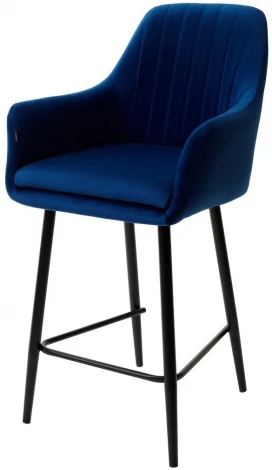 Полубарный стул Роден Premier 22 Синий, велюр (H=65cm)