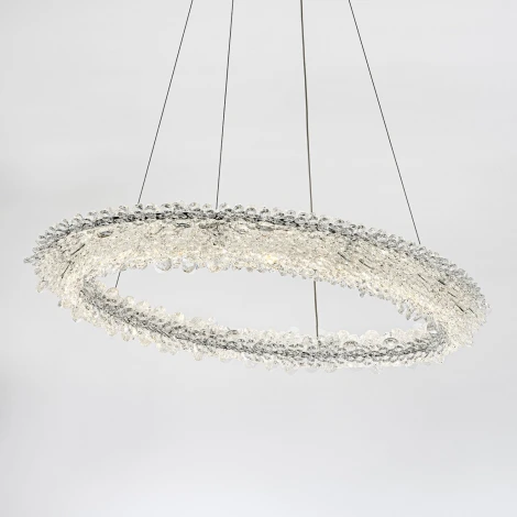 Подвесной светильник светодиодный хрустальный с пультом с регулировкой цветовой температуры и яркости Modelux MODESTYLE MS.5004.800 CR